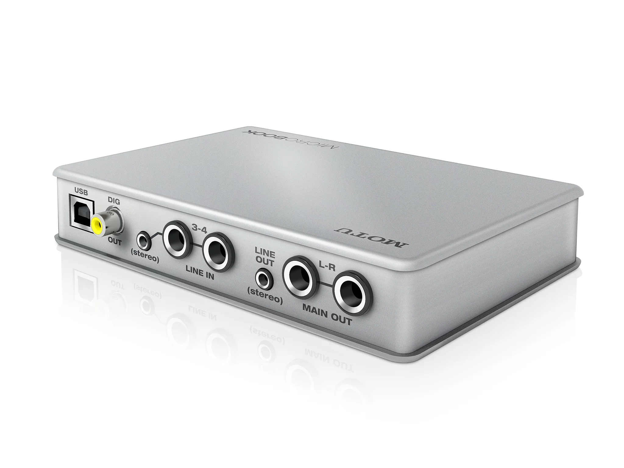 Audio is output via balanced TRS quarter-inch main outs, stereo "mini" line out, S/PDIF digital out, and phones