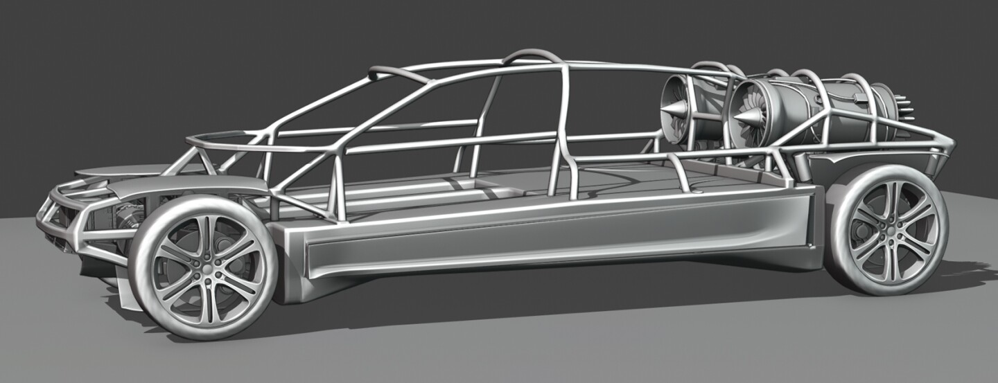 The chromoly frame is designed by off-road truck racing specialists Armada Engineering