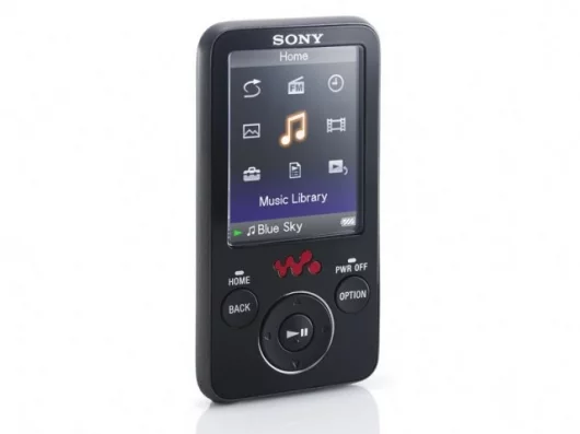 The NWZ-E430 Sony Walkman in black.