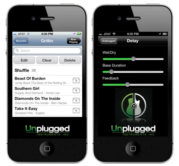 The iPhone app currently in development will allow users to mix in digital distortion, delay, reverb, and EQ effects as they play