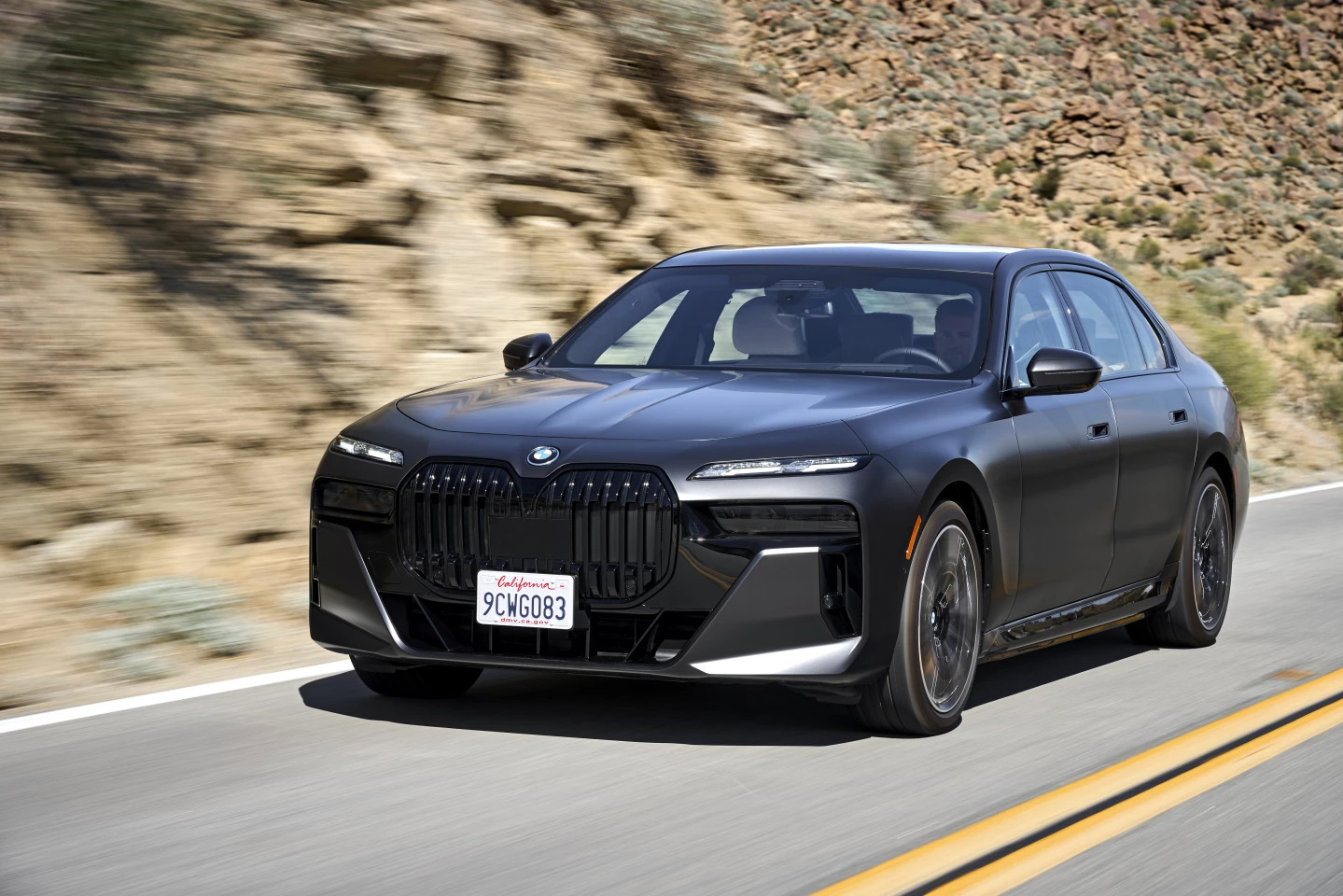 This matte black color option for the 2023 BMW 7 Series is an unusually attractive option