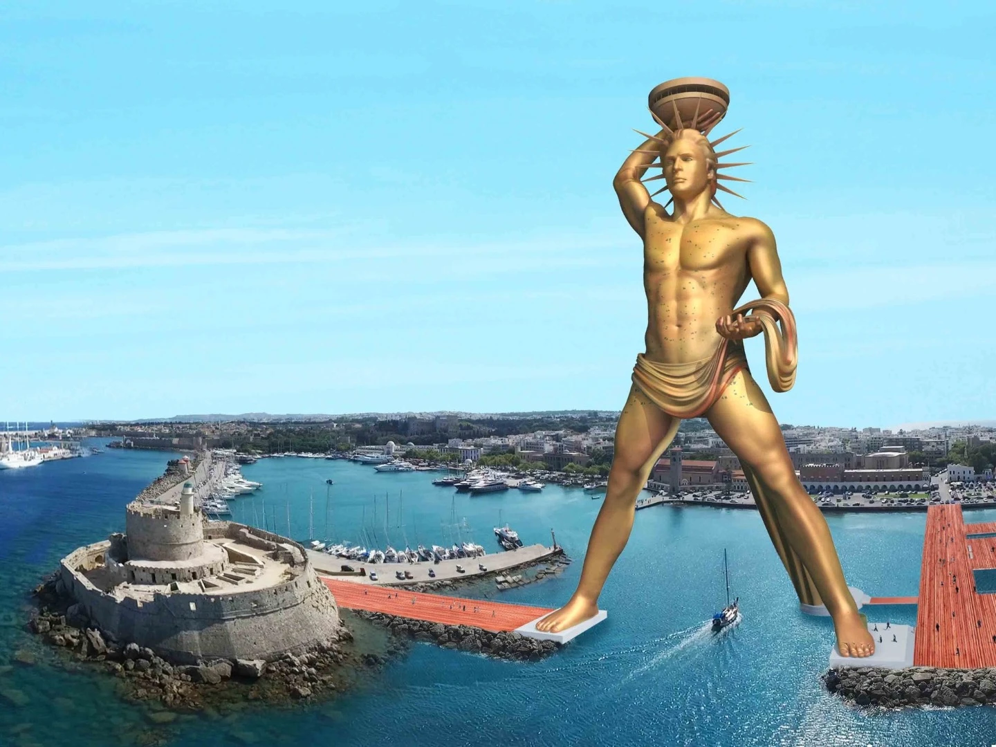 The new Colossus would rise 150 m (492 ft) and be covered in solar panels