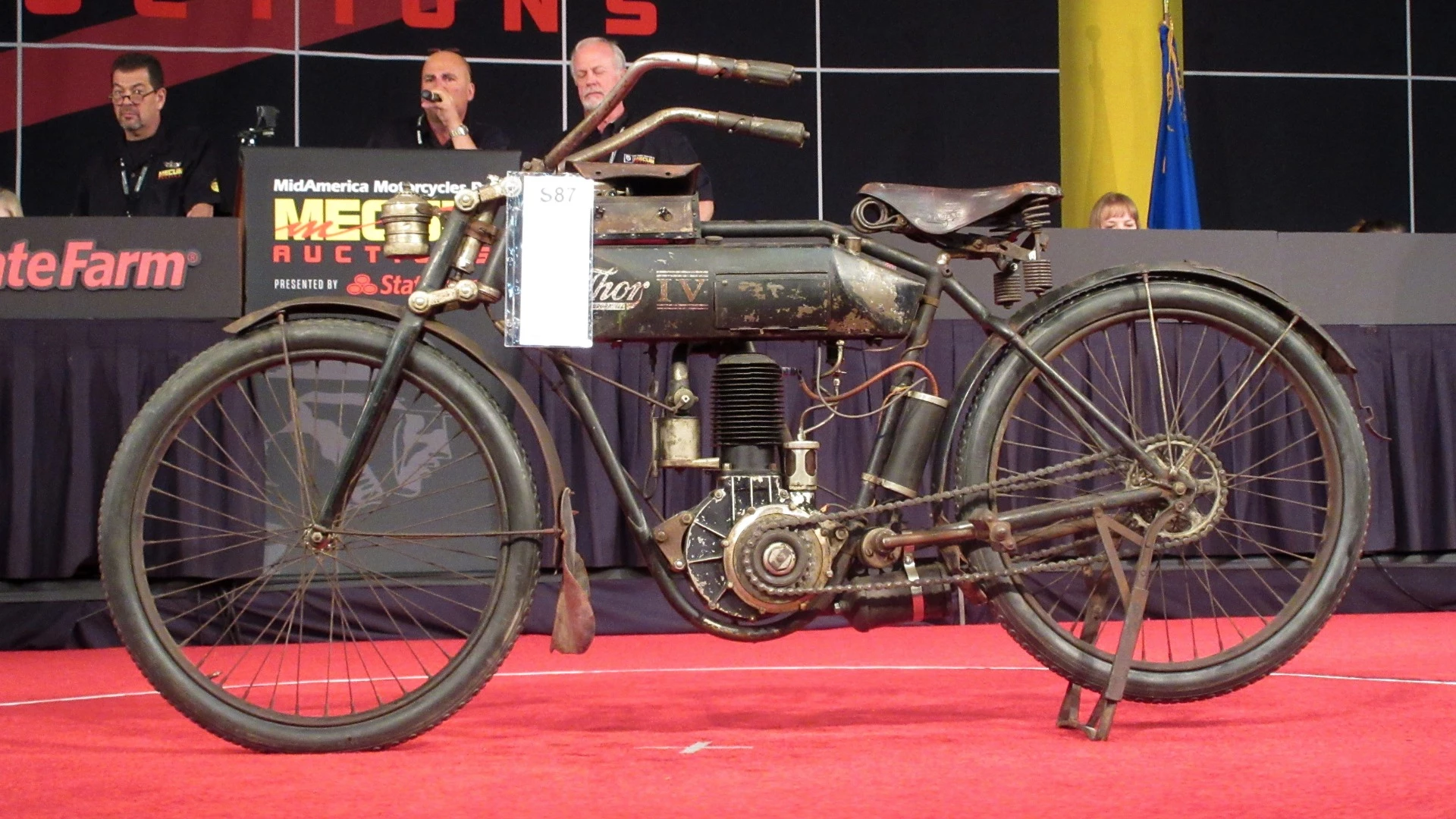 $68,750 – 1911 Thor Single - Owned by just two families since new, this 105 year old machine not only runs, but runs well. It is one of the stars of the JT Stewart Collection Collection which Mecum sold in Vegas. A bargain at this price.