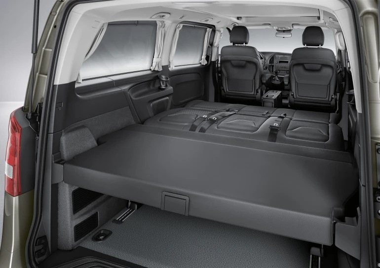 By eliminating added equipment like the kitchen and water tanks, Mercedes offers more interior seating/sleeping space in the Marco Polo Activity