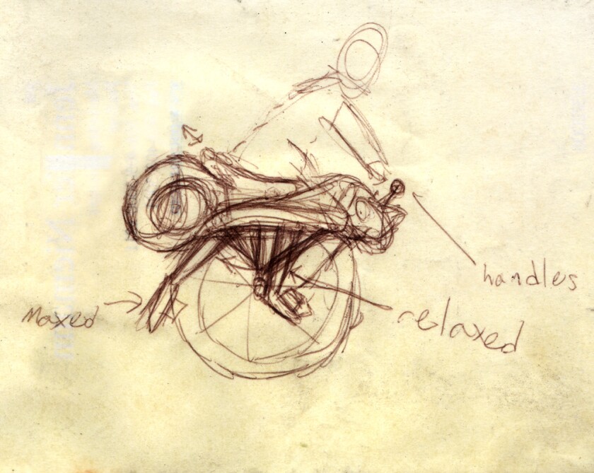 This is the original sketch that Lauren Hoffmann drew for her dad that day in the car six years ago