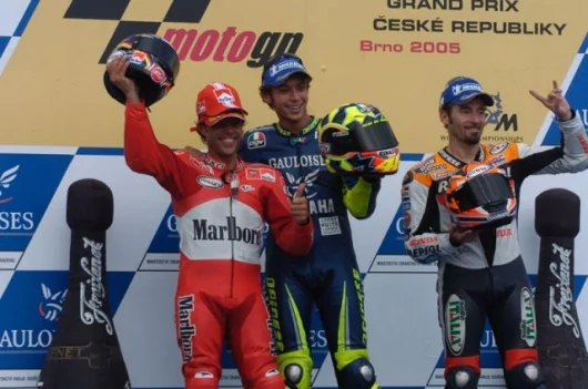 Another all-Italian rostrum with Melandri not far away too. There's no doubt that Italy is the home of road racing