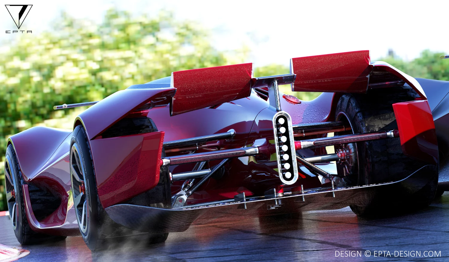 Singapore's Dendrobium electric hypercar: distinctive rear end