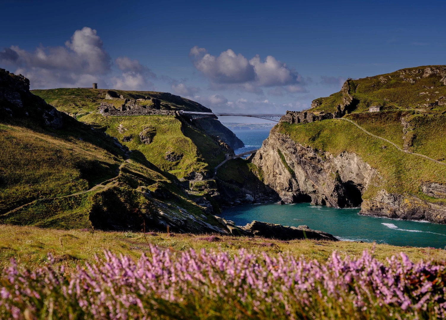 The bridge connects both sides of Tintagel Castle for the first time in over 500 years
