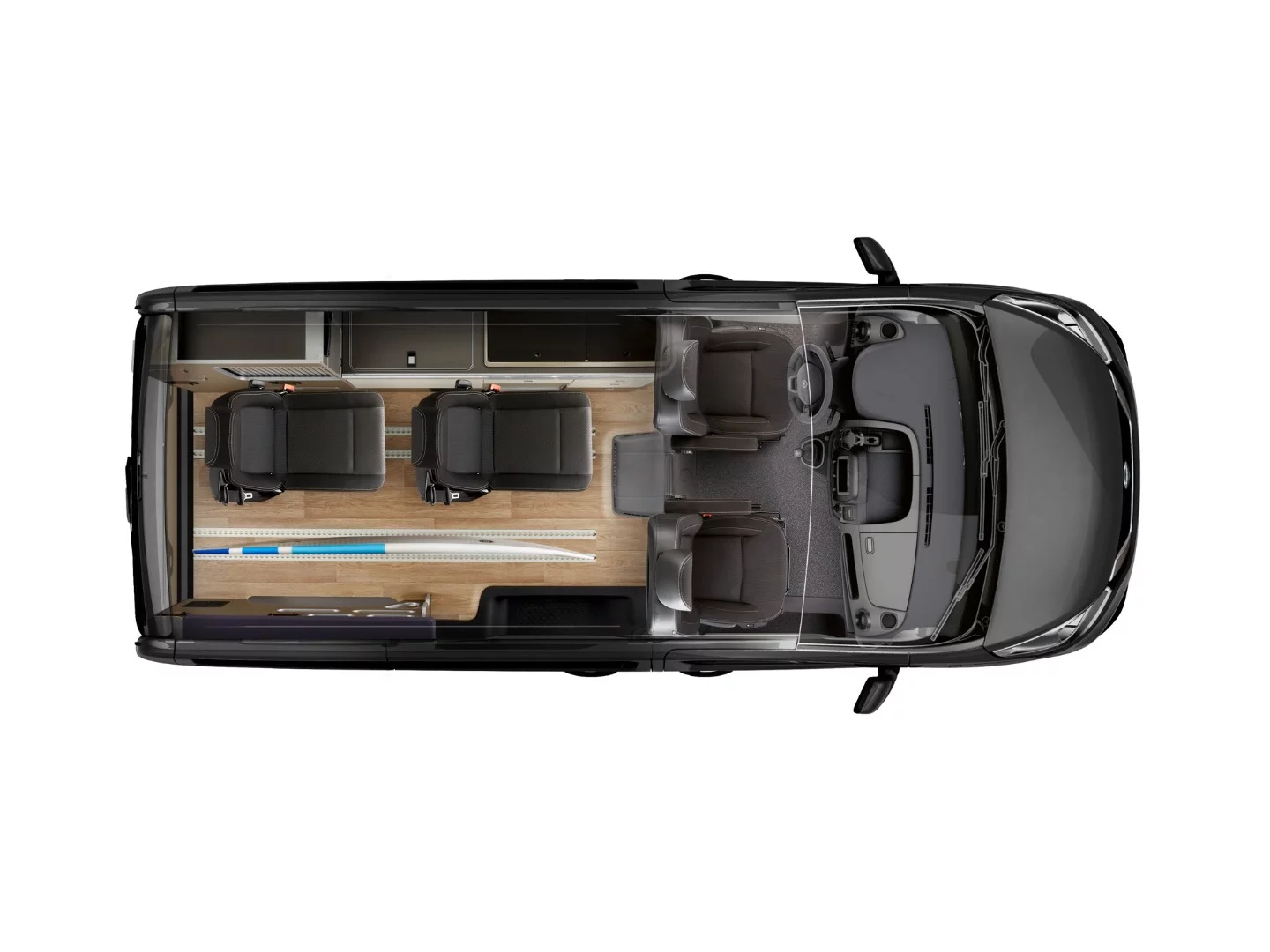 Nissan Michelangelo ready to go surfing or transport other long gear