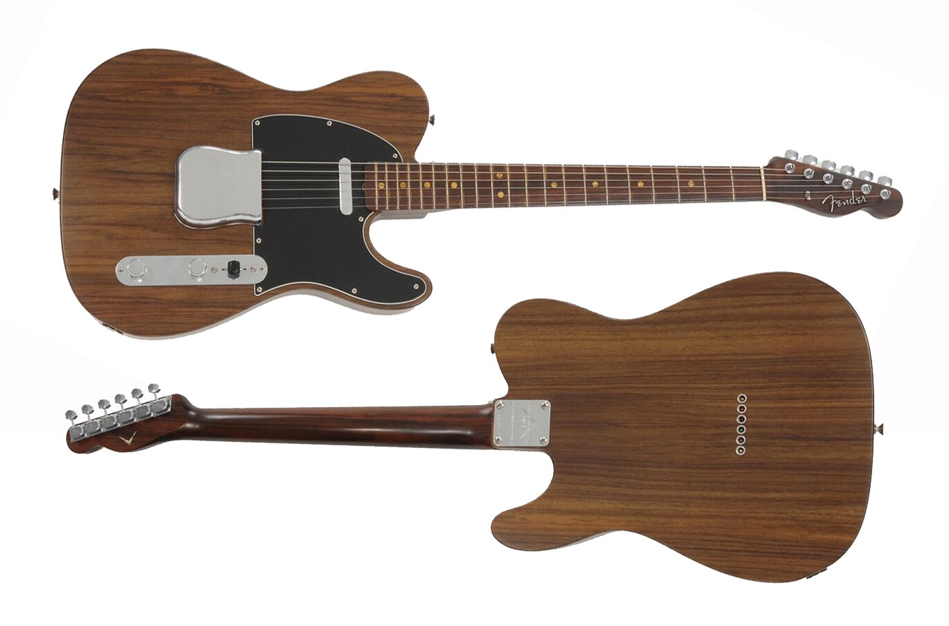George Harrison was presented with this Rosewood Telecaster by Fender in December, 1968. He played it in The Beatles' last ever live performance on top of the Apple building in London, in the 1970 Beatles movie "Let It Be" and on various parts of the "Abbey Road" album. It sold for $434,750 at a Juliens auction on September 13, 2003
