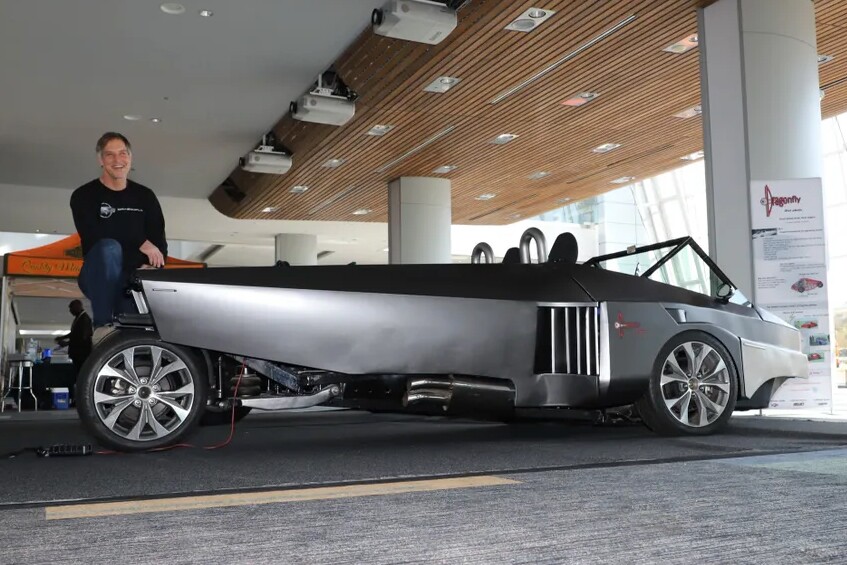 Greg Kunsch with the Dragonfly at the 2023 Coastal Virgina Car Show