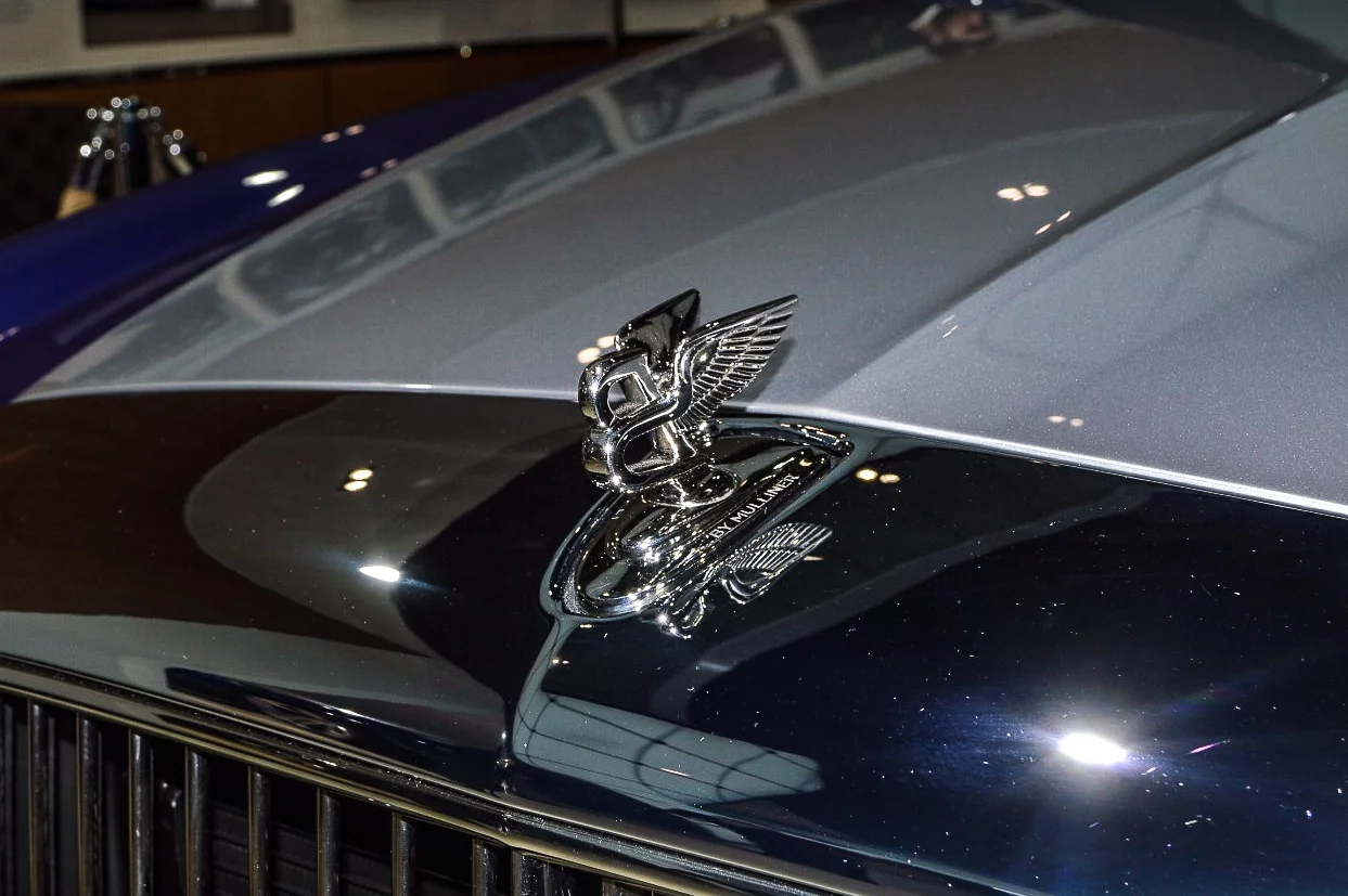 Hood ornaments have long marked bespoke Bentley models like the Bentley Mulsanne Grand Limousine by Mulliner