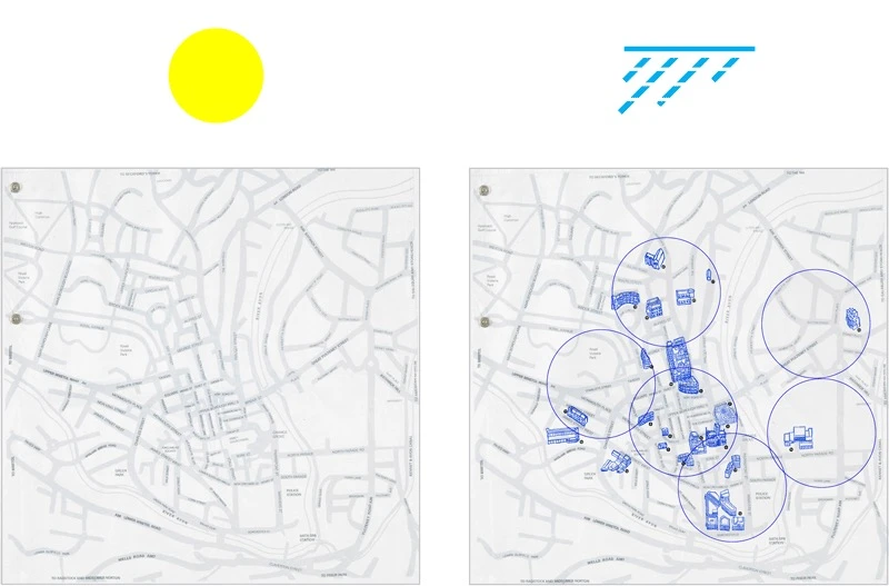 if it's cold or raining, museums, art galleries and the like may be highlighted