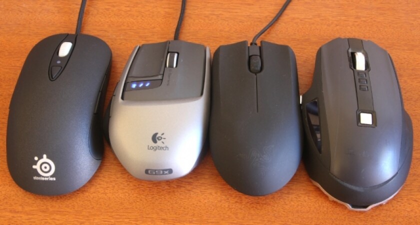 Logitech's G9X, SteelSeries' XAI, Razer's Abyssus and Microsoft's SideWinder X8