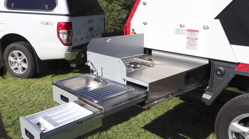 The classic kitchen comes standard on the lower-tier Yulara and Tanami models