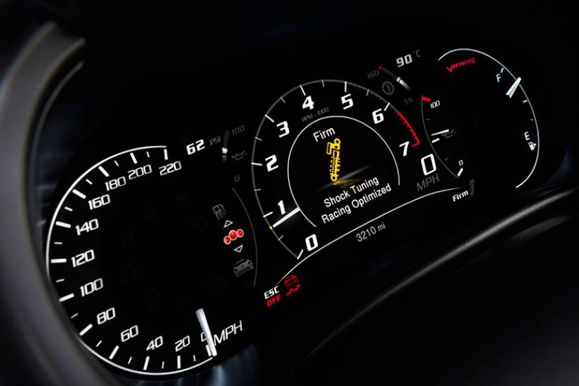 The 2013 SRT Viper full-color display