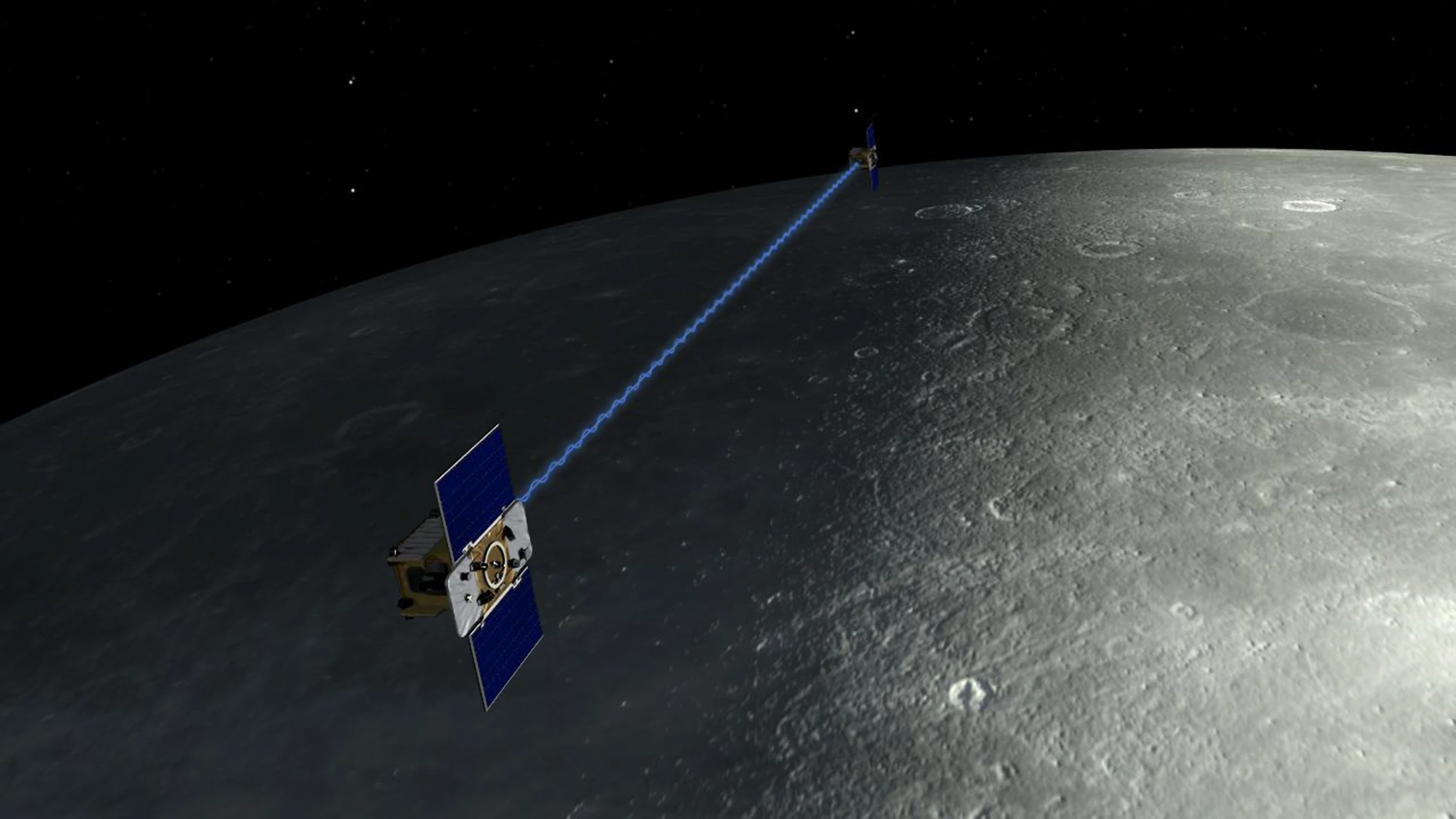 Artist’s concept of NASA’s GRAIL mission (Image: NASA/JPL)