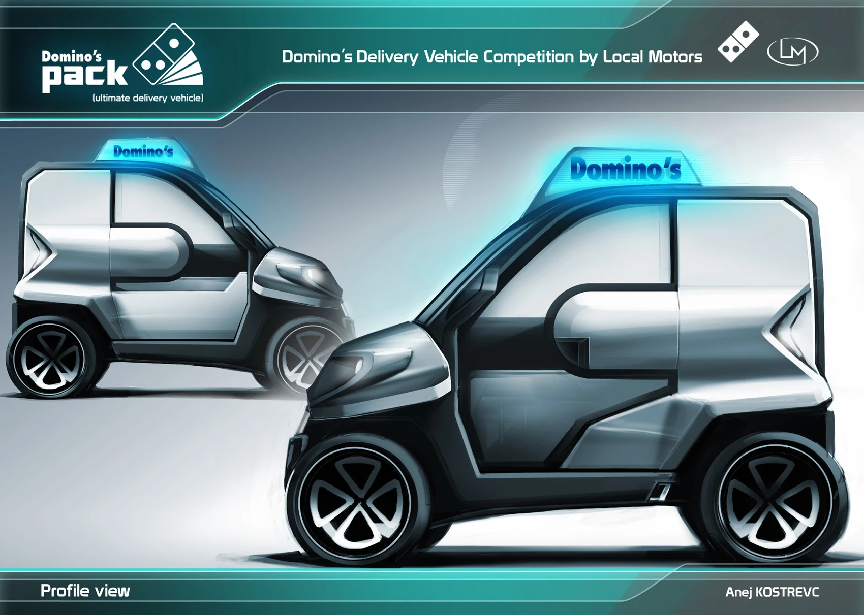 The Domino's Pack delivery vehicle concept
