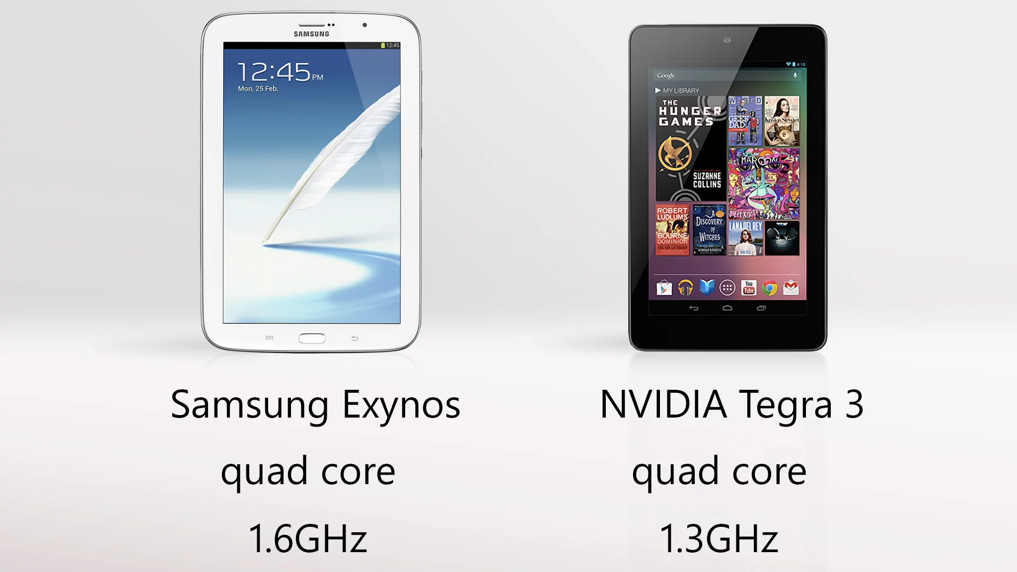 The Note's Exynos chip should offer better performance, but neither tablet will have problems in that department