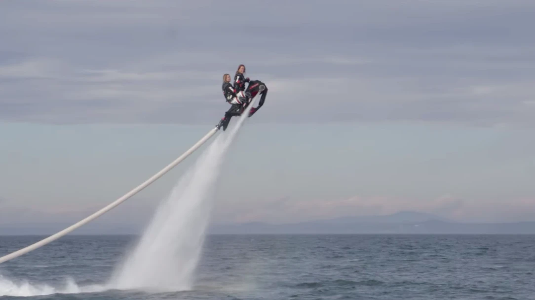 Zapata Flyride: connected to a 300-horsepower jet ski, it will lift up to 200kg of rider and passenger