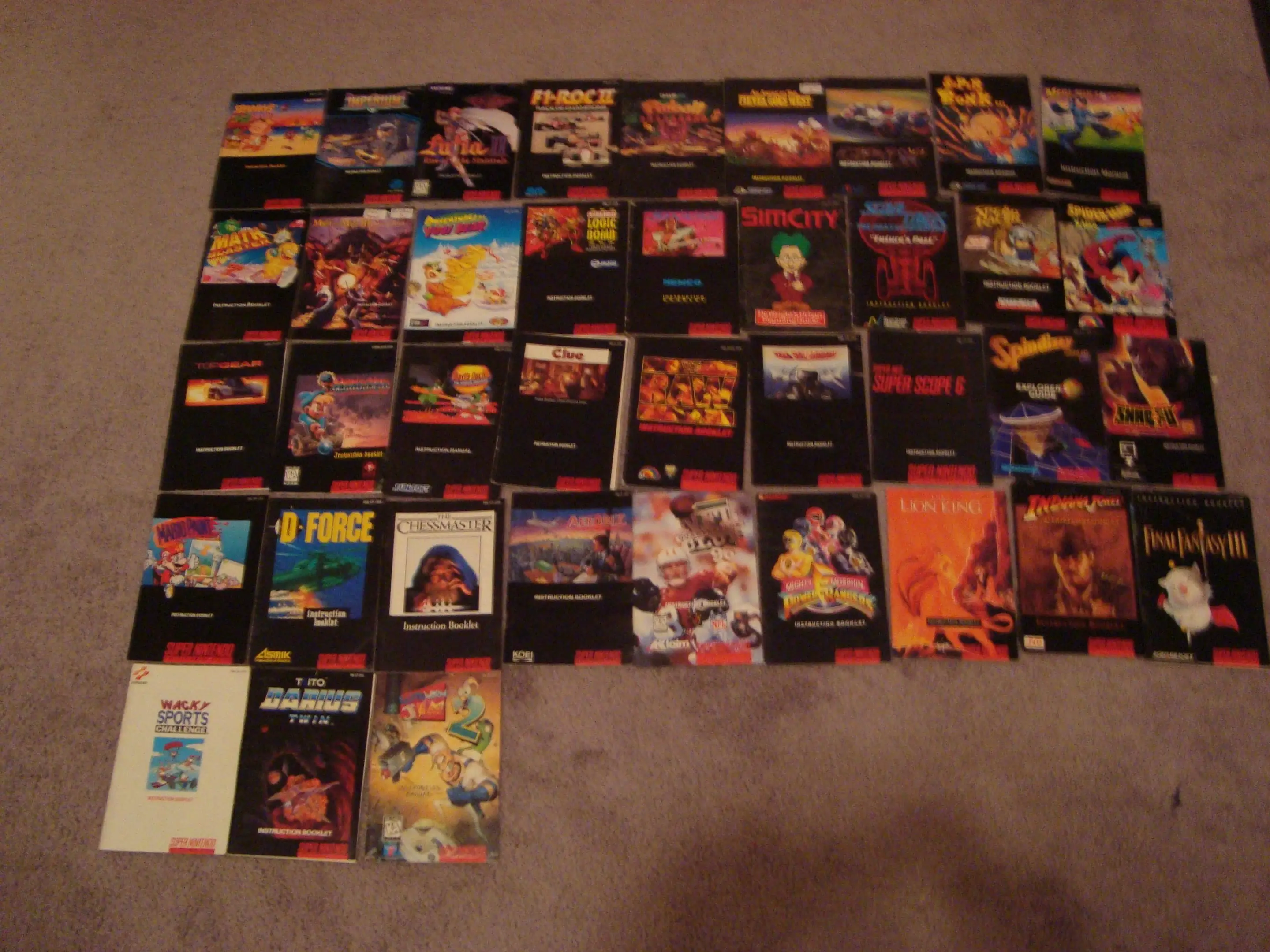 Part of the $25,000 SNES collection's boxes