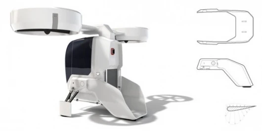 Hummel 2 seater helicopter folds up for easy storage, fits into a box trailer and can be flown on a 'sports' pilot license