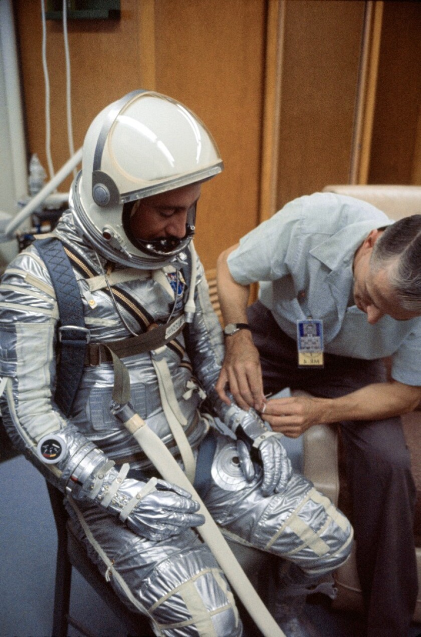 Fitting the gloves