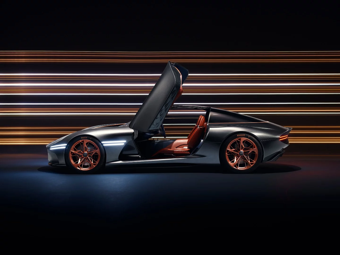 The Essentia's butterfly doors are operated via fingerprint and facial recognition integrated into the B pillar