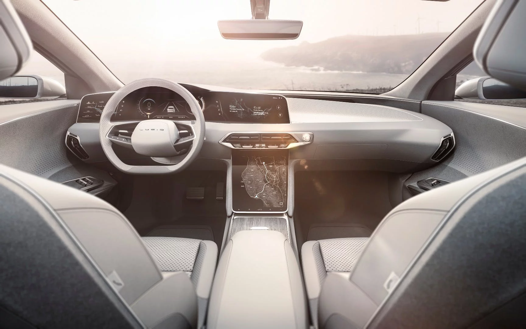 Behind the wheel of the Lucid Air