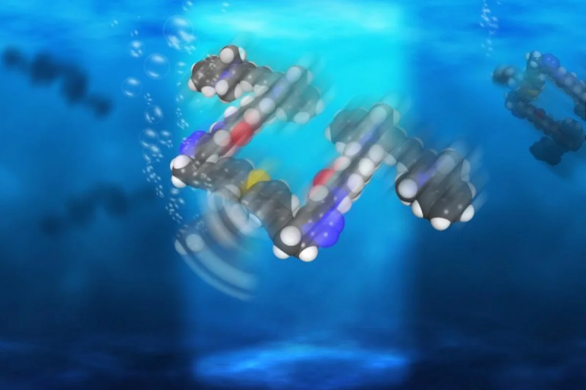 A rendering of one of the nanosubmarines – the bit that's whipping at the bottom is its propeller
