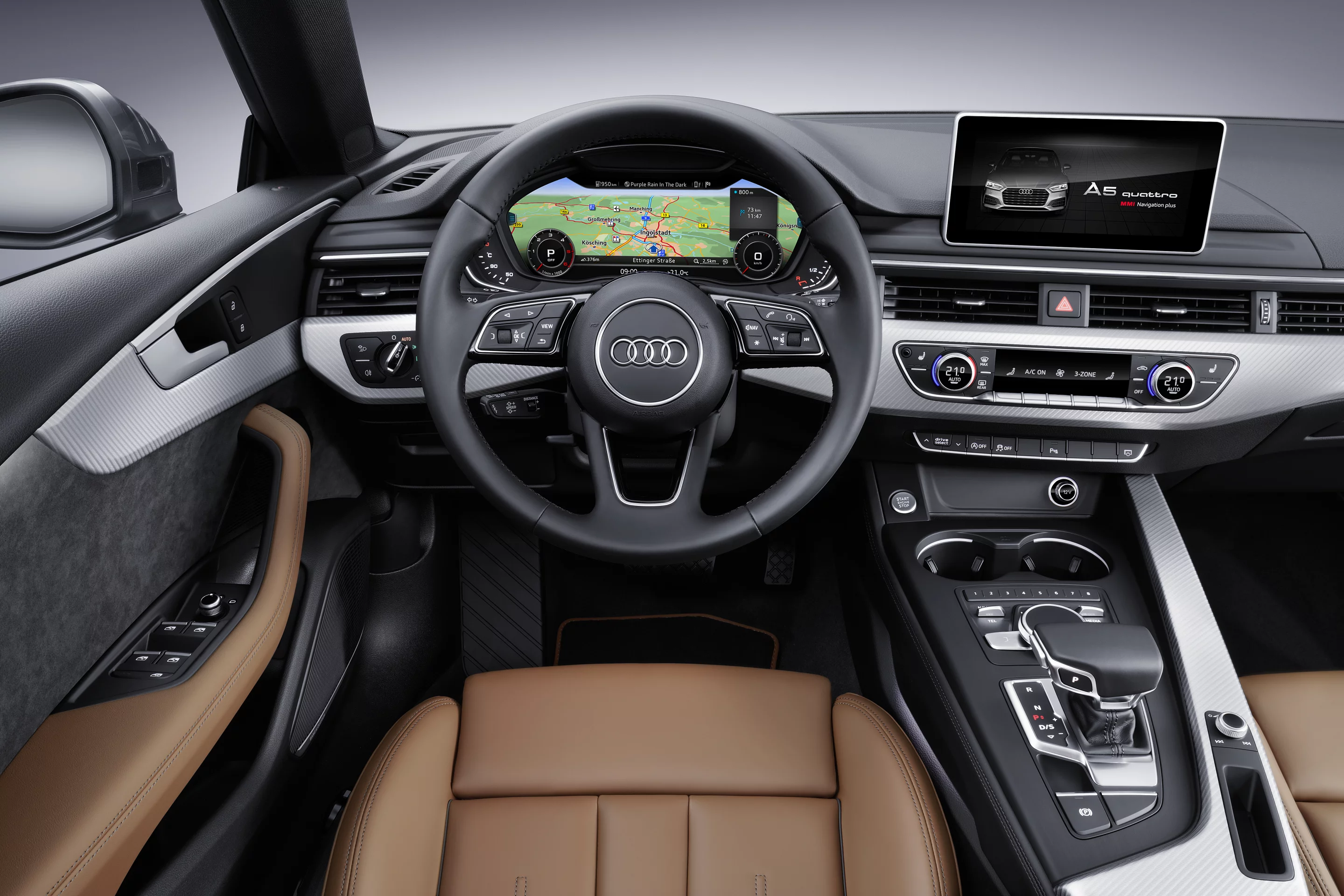 The Audi Virtual Cockpit features on the Sportback