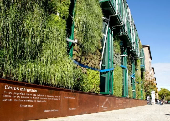 The vertical garden has a total planted area of 1,492 meters-squared