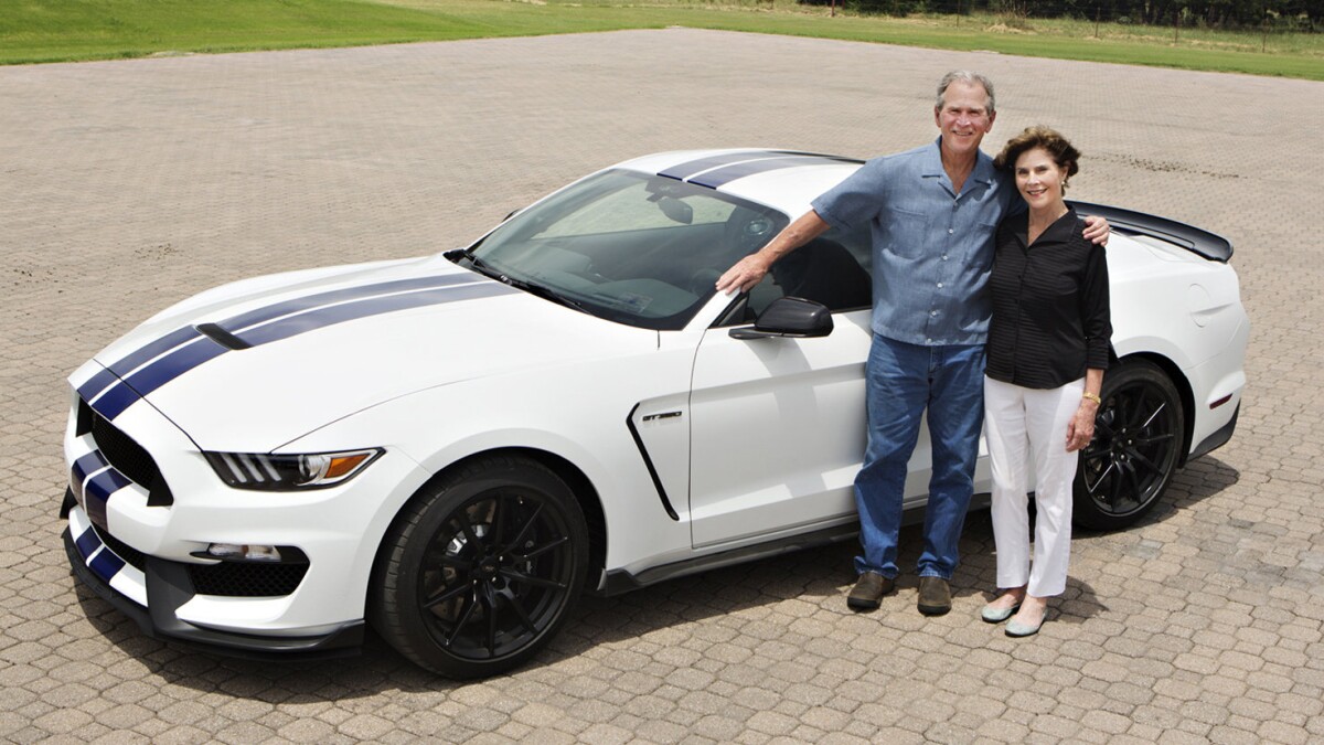 This 2016 Ford Shelby GT350 sold for $700,000 at Gooding & Company's 2015 Pebble Beach Auction, benefiting the George W Bush Institute's Military Service Initiative