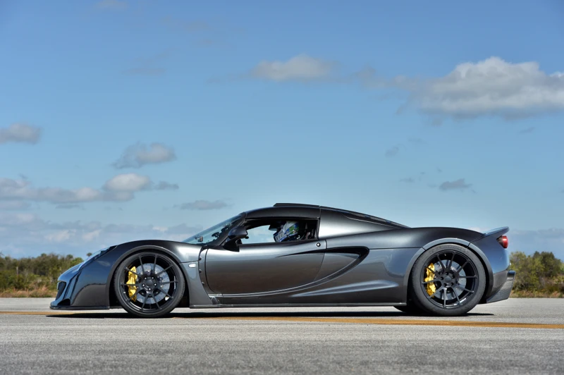 The Hennessey Venom GT cranks1,244 bhp (914 kW)