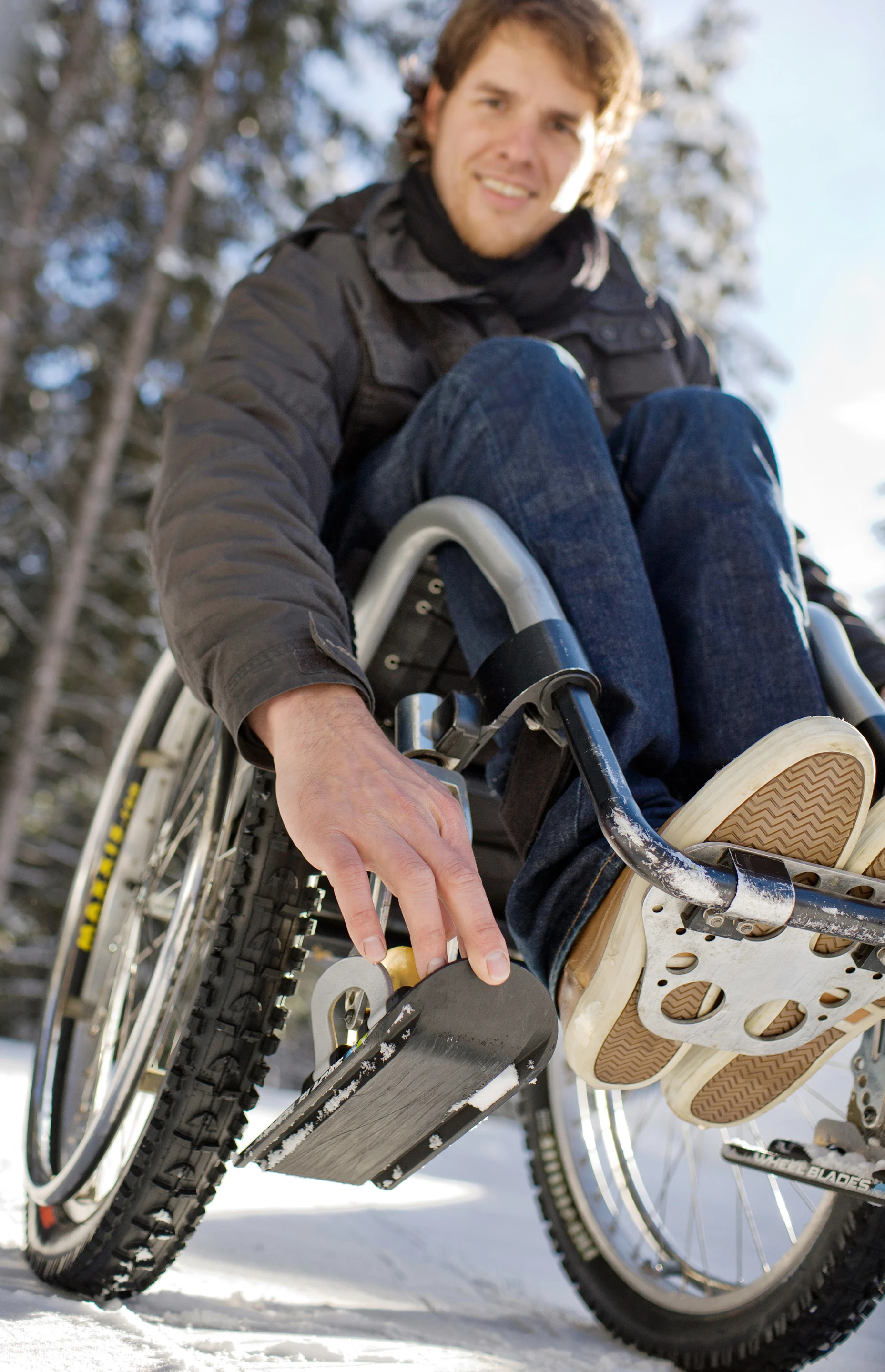 Wheelblades have a channeled base that keeps them straight and steady