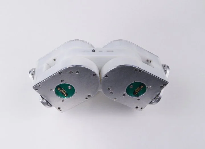 The iMobot is an articulated, wheeled robot that can be used on its own, or as a module in a larger robotic system