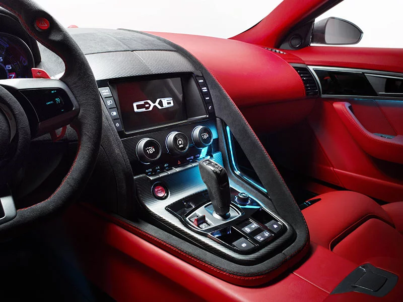 The Jaguar C-X16 production concept sports car interior
