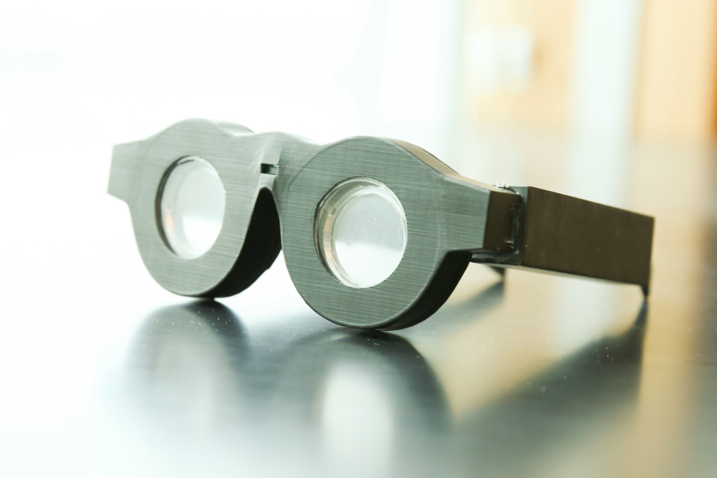 A rechargeable battery in a commercial version of the specs should be good for over 24 hours of use