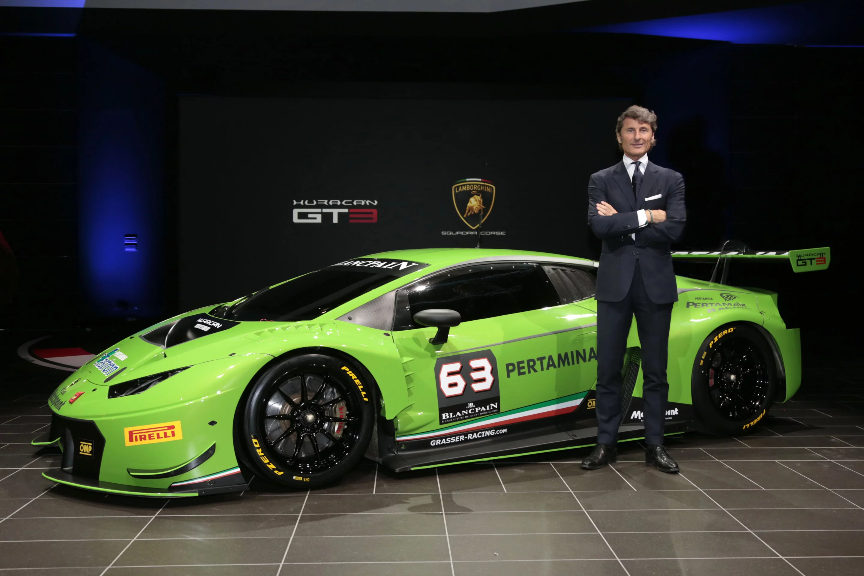 The Huracan GT3 was unveiled at Lamborghini's headquarters