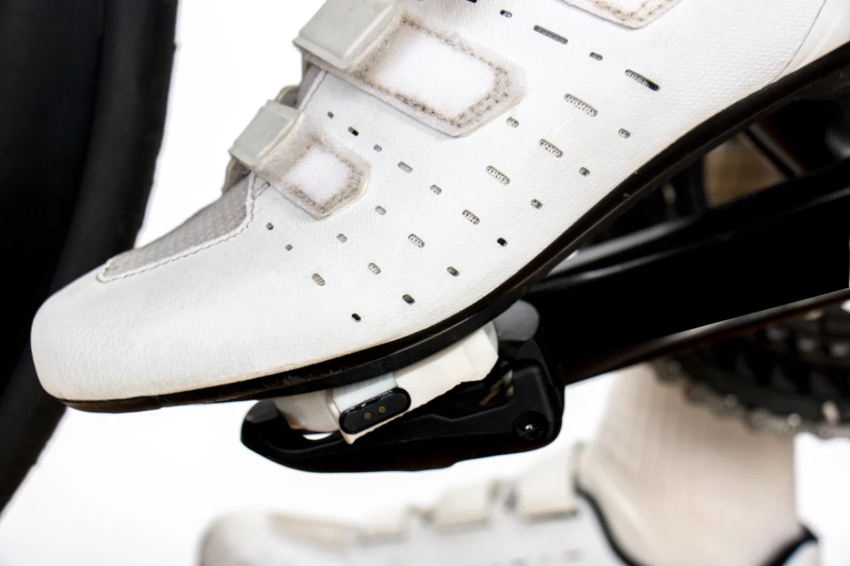 The cleat-integrated CycloWatt power meter is presently on Kickstarter