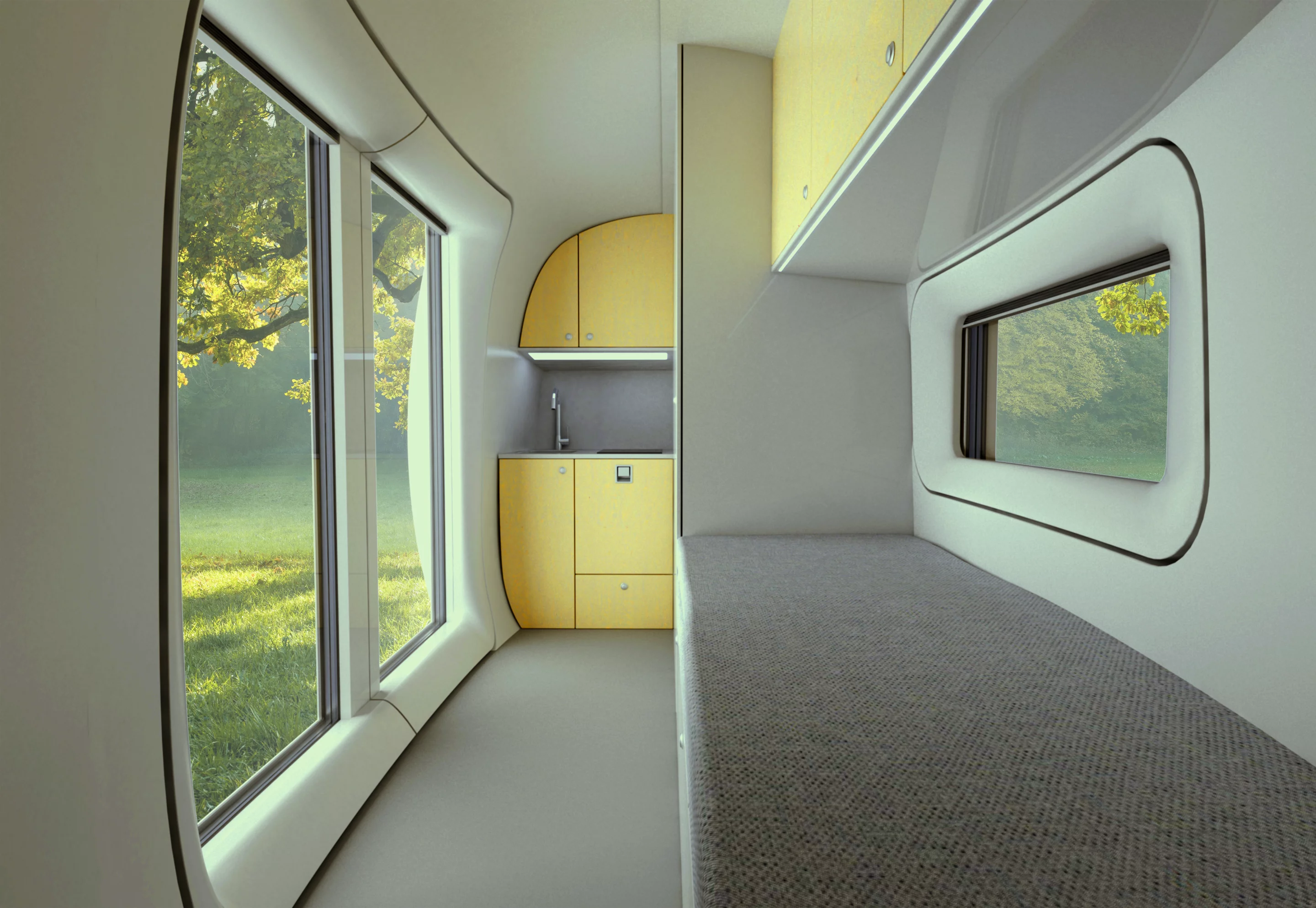 The Ecocapsule NextGen will contain a newly designed interior with improved furniture and additional storage space available