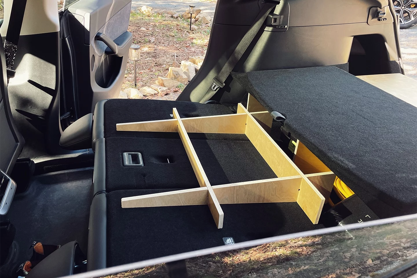 The Lite kit's sleeping platform frame, prior to being covered