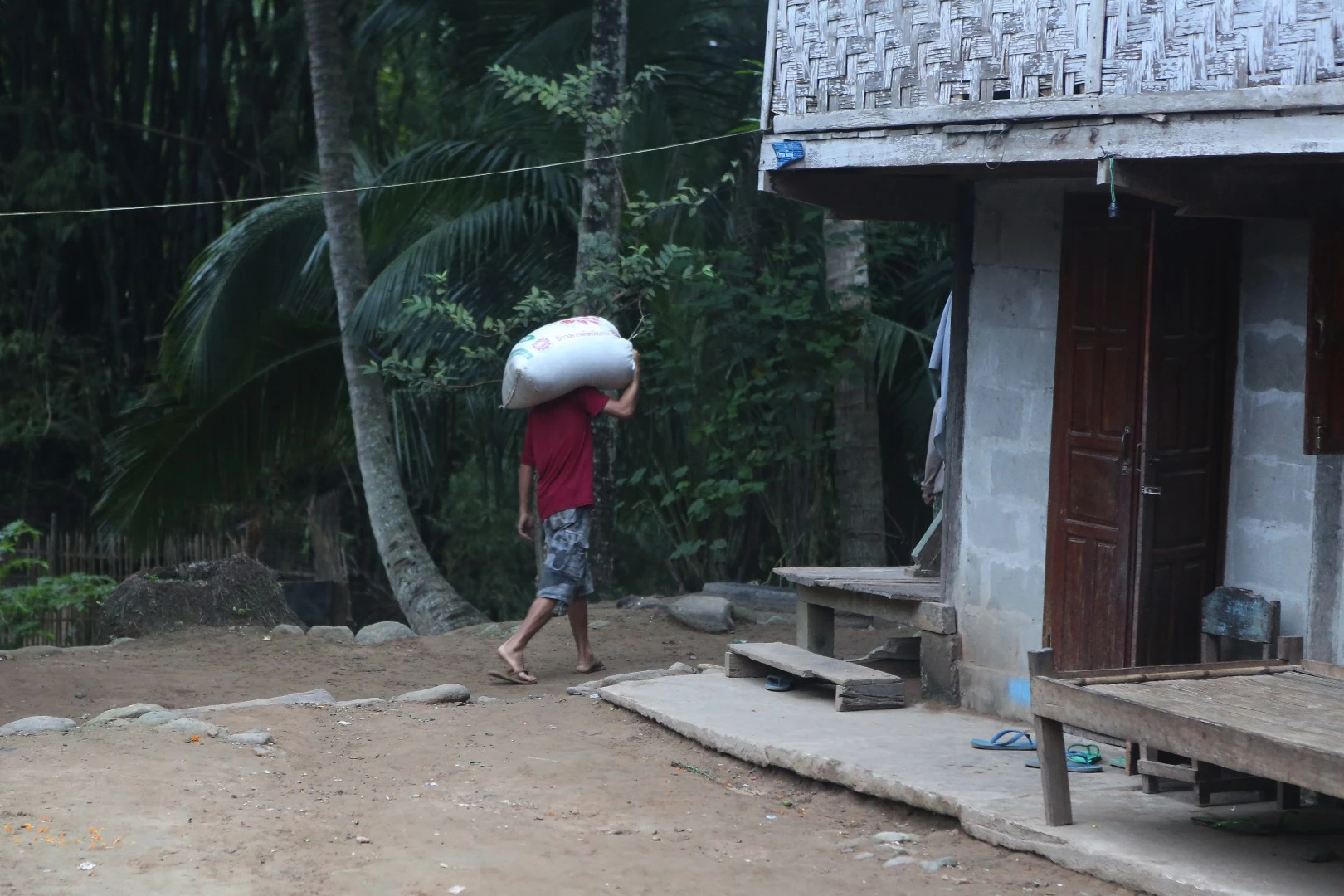 With no cars or motorcycles in the community, the default "beat of burden" is the human being and we were regularly dumbfounded at the size of the loads carried, particularly by women and children.