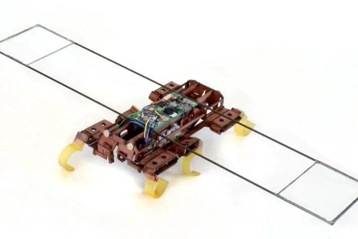VelociRoACH can achieve a running speed up to 2.7 meters per second or 26 body lengths in one second (Photo: UC Berkeley Biomimetic Millisystems Lab)