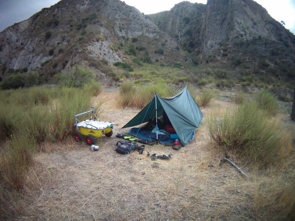 At camp