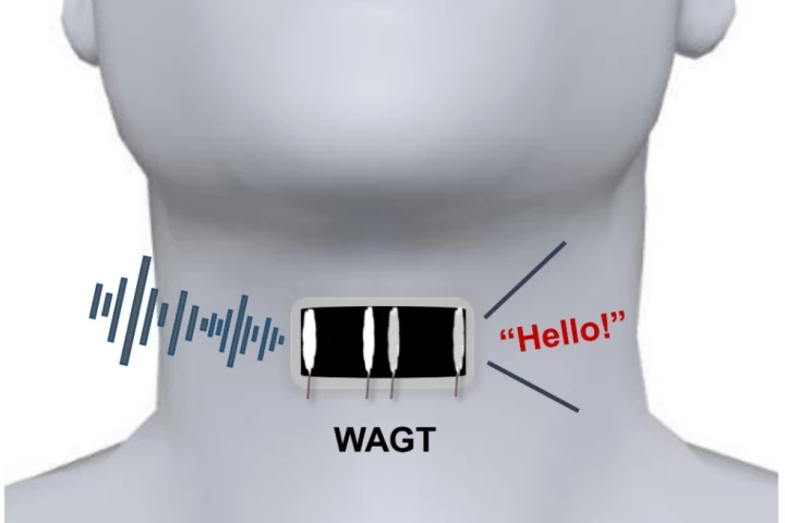 A diagram of the Wearable Artificial Graphene Throat