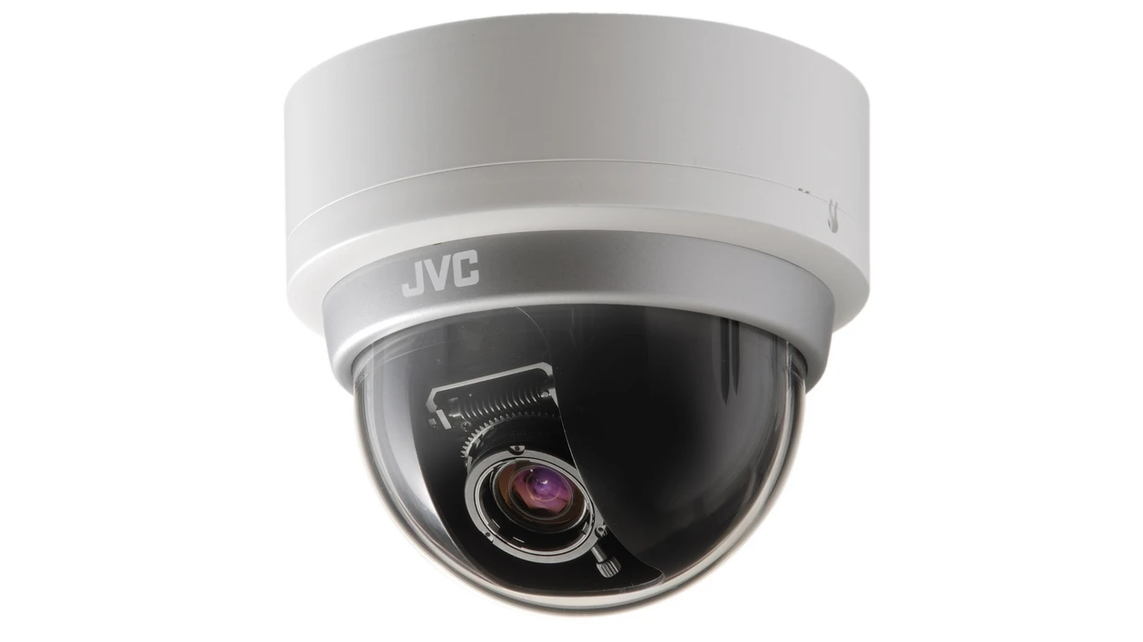 The JVC TK-C2201E compact fixed dome camera