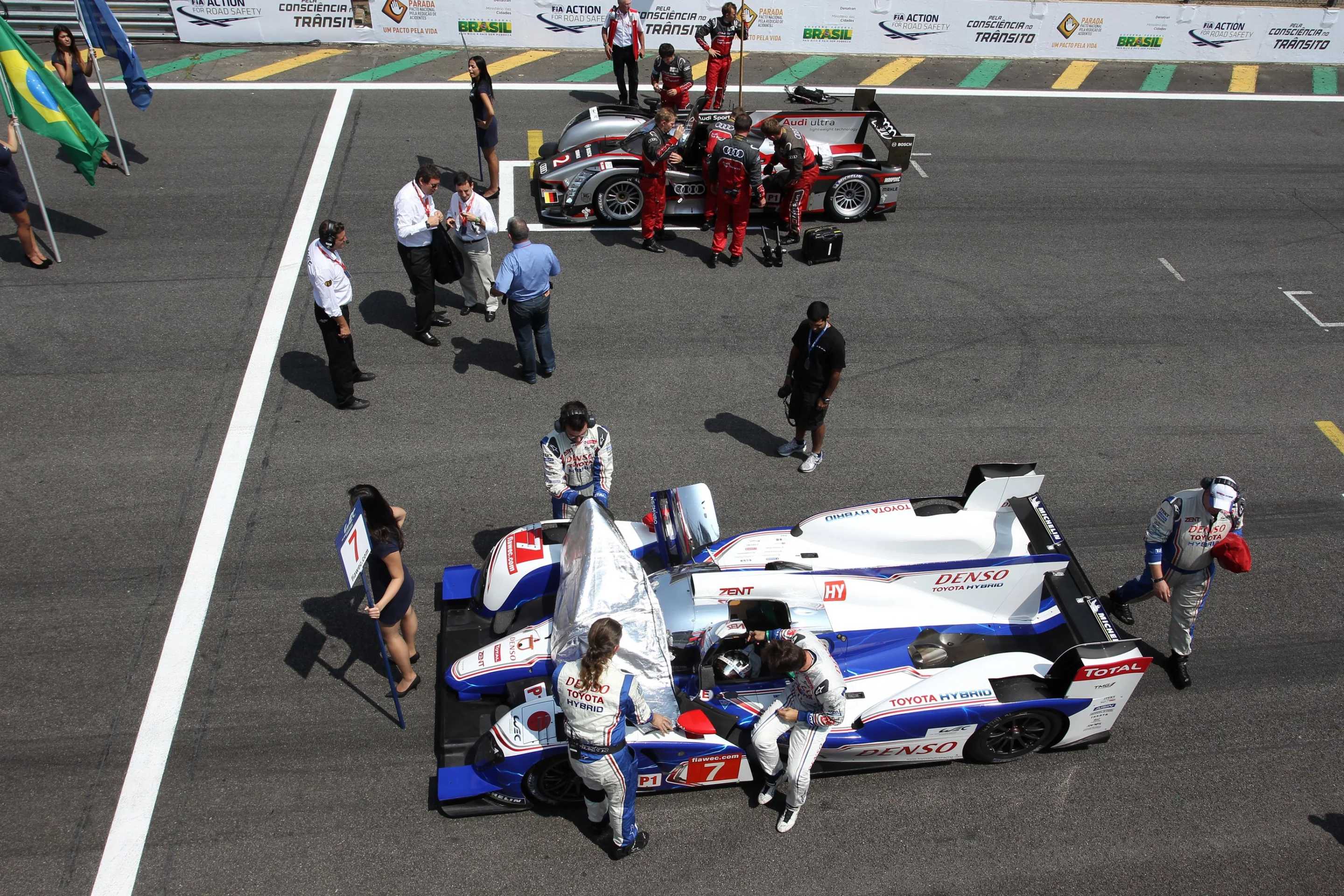 The Toyota TS030 took pole position at Interlagos