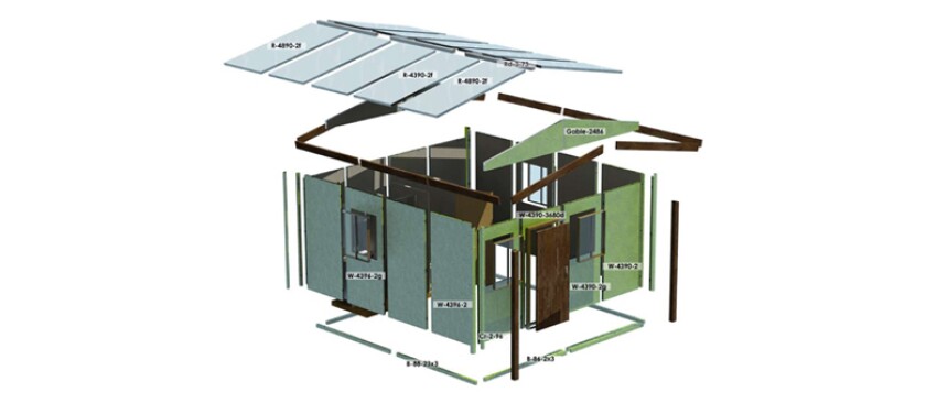 Pope has compared the QuickHab to LEGO due to the ease with which the standardized panels which comprise the house fit together