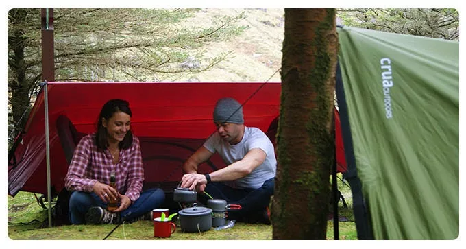 The Modus' flysheet can also be used to create a porch